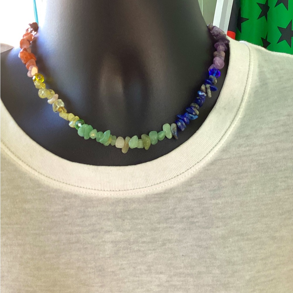 Men’s 7 Chakra Crystal Gemstone Necklace
